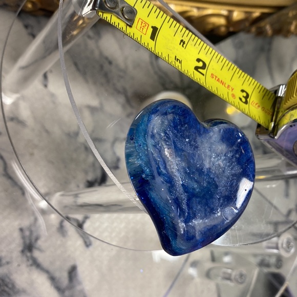 Worry Stone! Blue Heart! So soothing & pretty, fun to gaze and play with! 🖐 - Picture 3 of 3